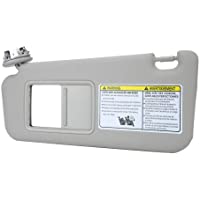 Qiilu Visera Solar - Visera Solar Izquierda del Lado del Conductor 74320‑42501 ‑ B2 Compatible con RAV4 2006‑2009 Gris